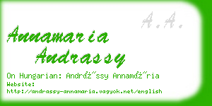 annamaria andrassy business card